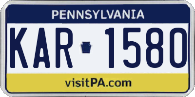 PA license plate KAR1580