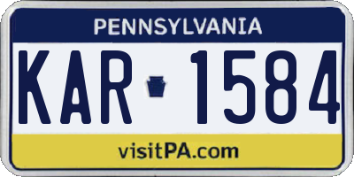 PA license plate KAR1584