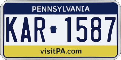 PA license plate KAR1587
