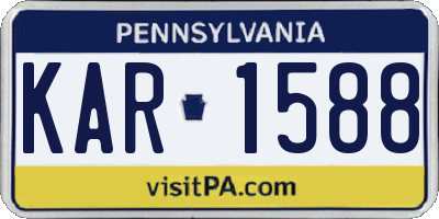 PA license plate KAR1588