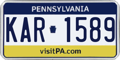 PA license plate KAR1589