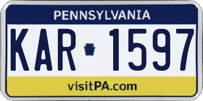 PA license plate KAR1597