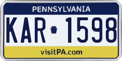 PA license plate KAR1598