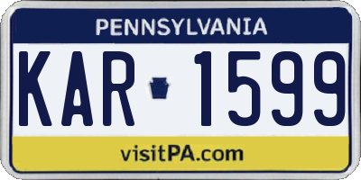 PA license plate KAR1599