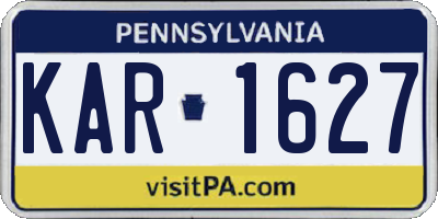 PA license plate KAR1627