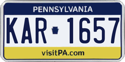 PA license plate KAR1657