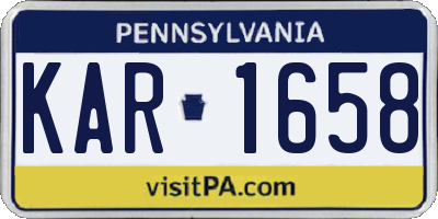 PA license plate KAR1658