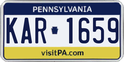 PA license plate KAR1659