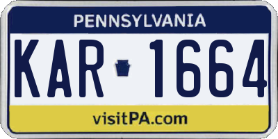 PA license plate KAR1664
