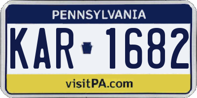 PA license plate KAR1682
