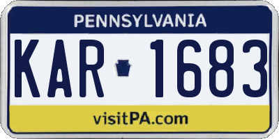 PA license plate KAR1683