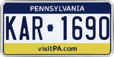 PA license plate KAR1690
