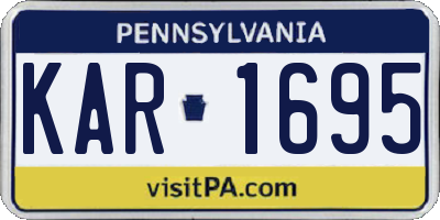 PA license plate KAR1695