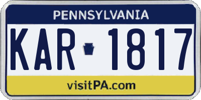 PA license plate KAR1817