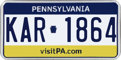 PA license plate KAR1864