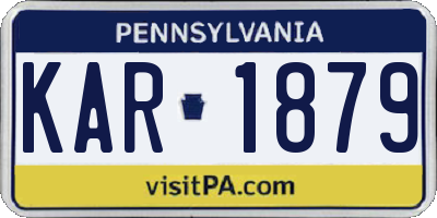 PA license plate KAR1879