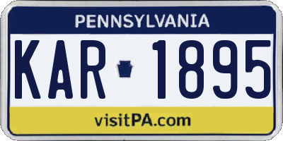 PA license plate KAR1895