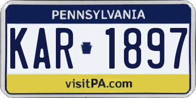 PA license plate KAR1897