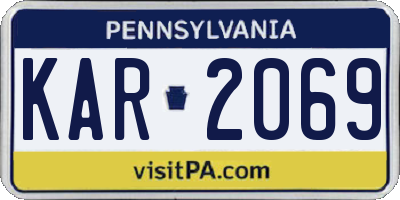 PA license plate KAR2069