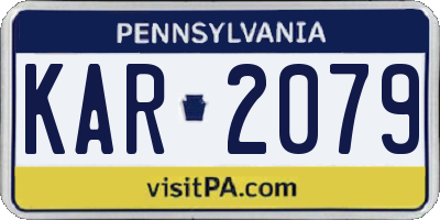 PA license plate KAR2079