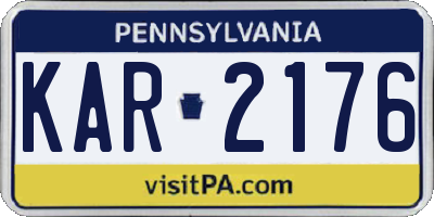 PA license plate KAR2176