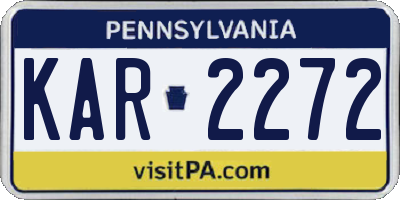 PA license plate KAR2272