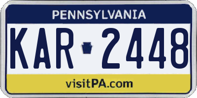 PA license plate KAR2448