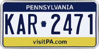 PA license plate KAR2471