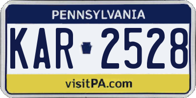 PA license plate KAR2528
