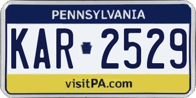 PA license plate KAR2529
