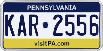 PA license plate KAR2556