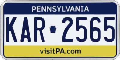 PA license plate KAR2565