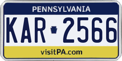 PA license plate KAR2566