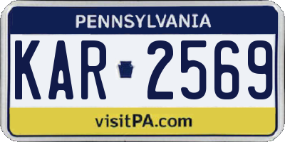 PA license plate KAR2569