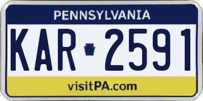 PA license plate KAR2591