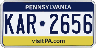 PA license plate KAR2656
