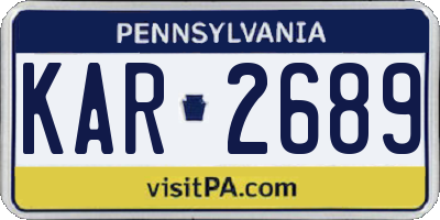 PA license plate KAR2689