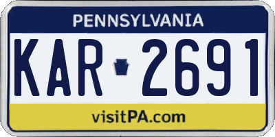 PA license plate KAR2691