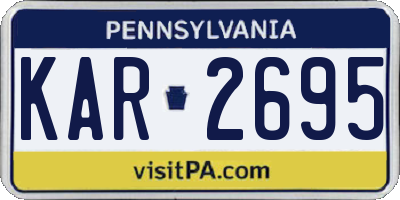 PA license plate KAR2695