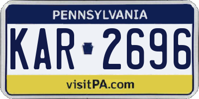 PA license plate KAR2696