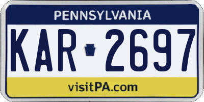 PA license plate KAR2697