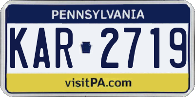 PA license plate KAR2719