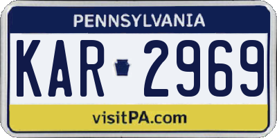 PA license plate KAR2969