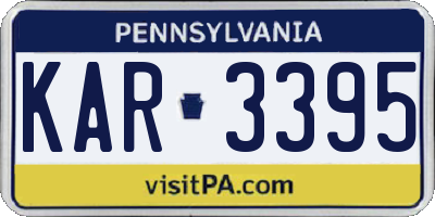 PA license plate KAR3395