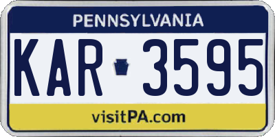 PA license plate KAR3595