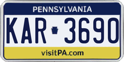 PA license plate KAR3690