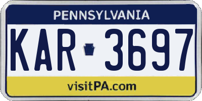 PA license plate KAR3697