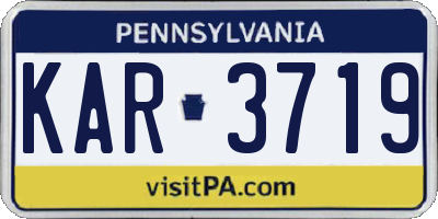 PA license plate KAR3719