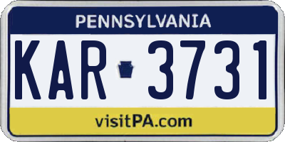 PA license plate KAR3731