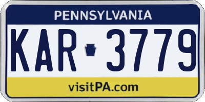 PA license plate KAR3779